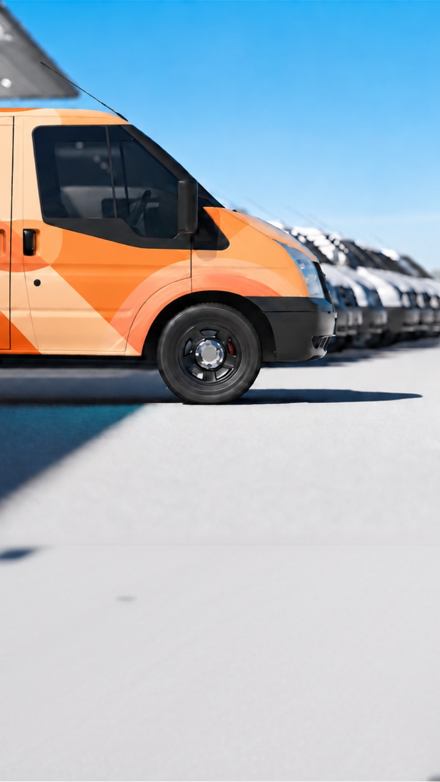 A delivery van wrapped in full graphics